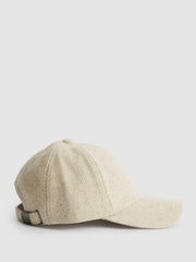 Reiss Scarves, Hats &amp; Gloves | Ashby Wool Blend Baseball Cap Oatmeal - Men