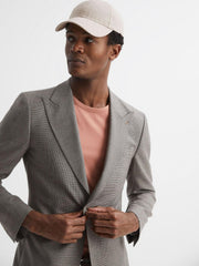 Reiss Scarves, Hats &amp; Gloves | Dawson Cotton-Linen Blend Baseball Cap Navy - Men