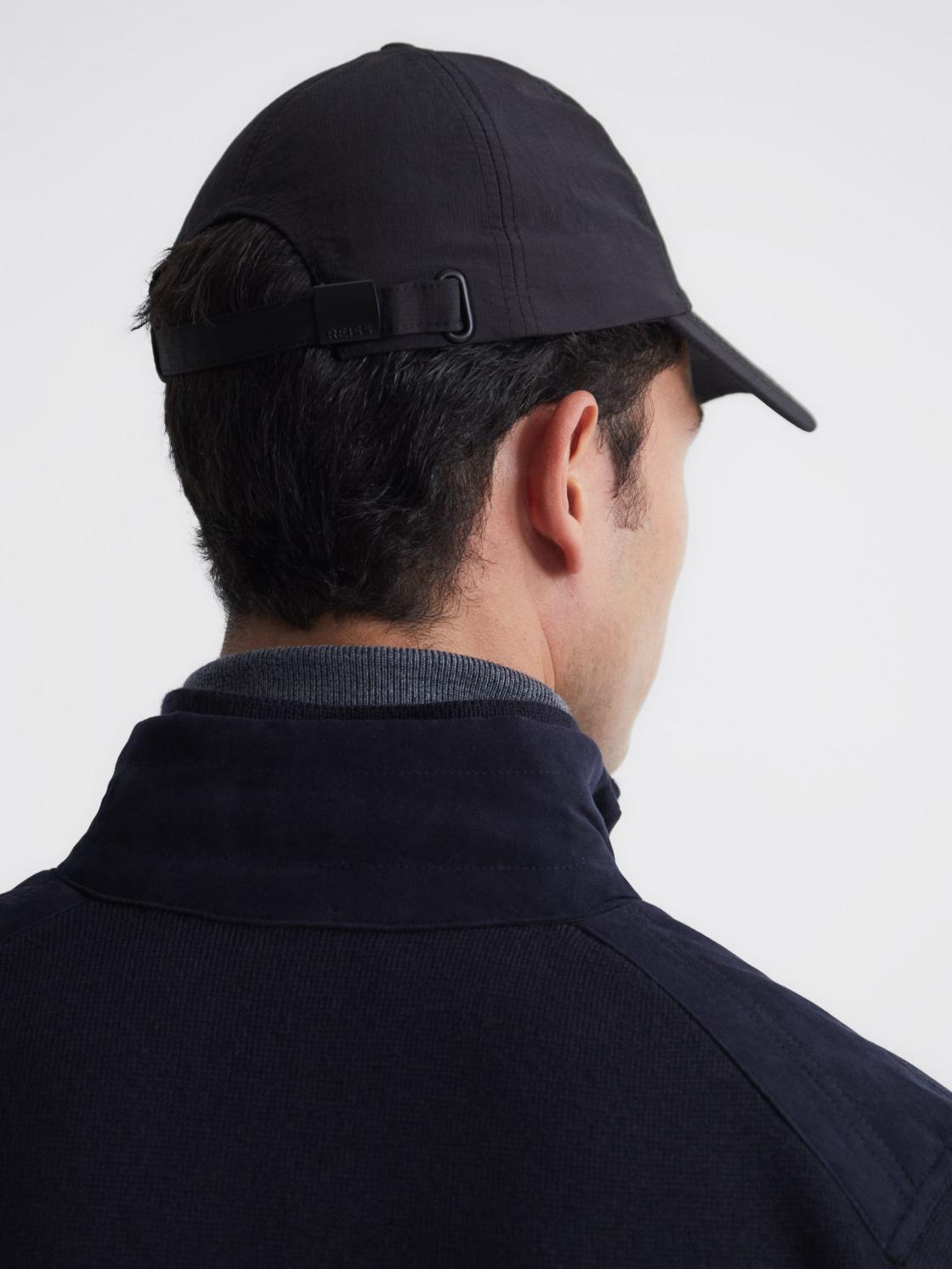 Reiss Scarves, Hats &amp; Gloves | Fento Ripstop Baseball Cap Black - Men