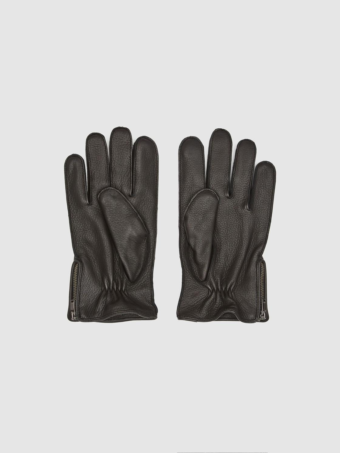 Reiss Scarves, Hats &amp; Gloves | Iowa Leather Gloves Black - Men