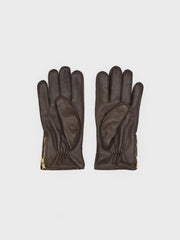 Reiss Scarves, Hats &amp; Gloves | Iowa Leather Gloves Chocolate - Men