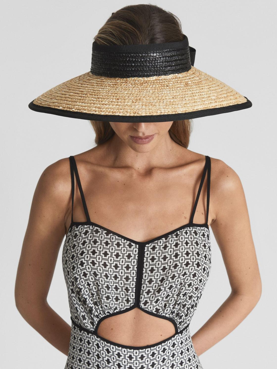 Reiss Scarves, Hats &amp; Gloves | Kylie Oversized Visor Neutral - Women