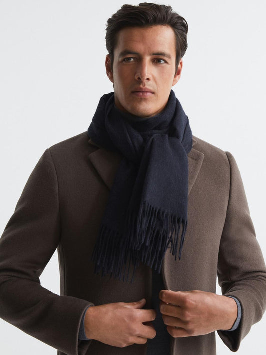 Reiss Scarves, Hats &amp; Gloves | Picton Cashmere Blend Scarf Camel - Men