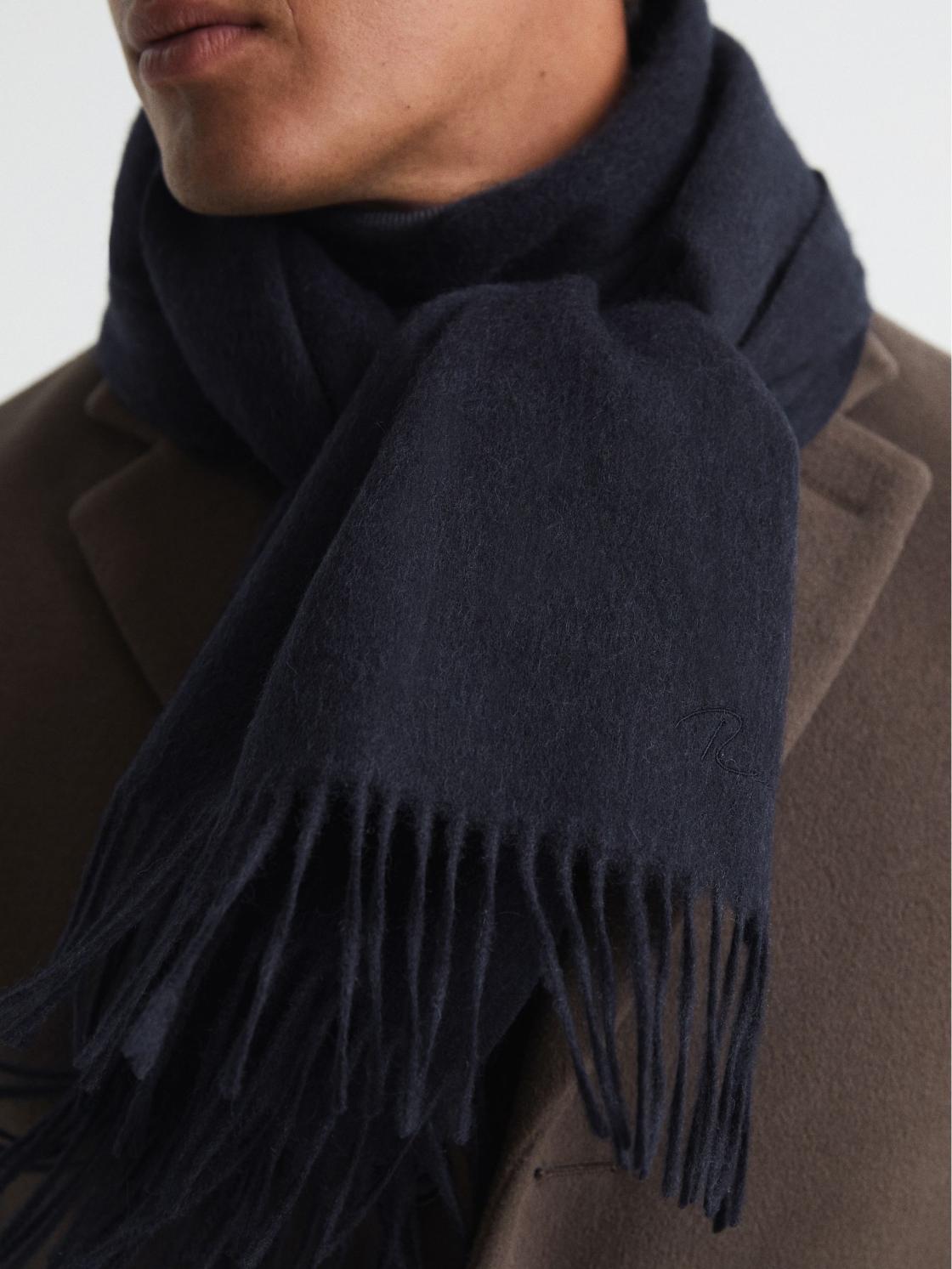 Reiss Scarves, Hats &amp; Gloves | Picton Cashmere Blend Scarf Camel - Men