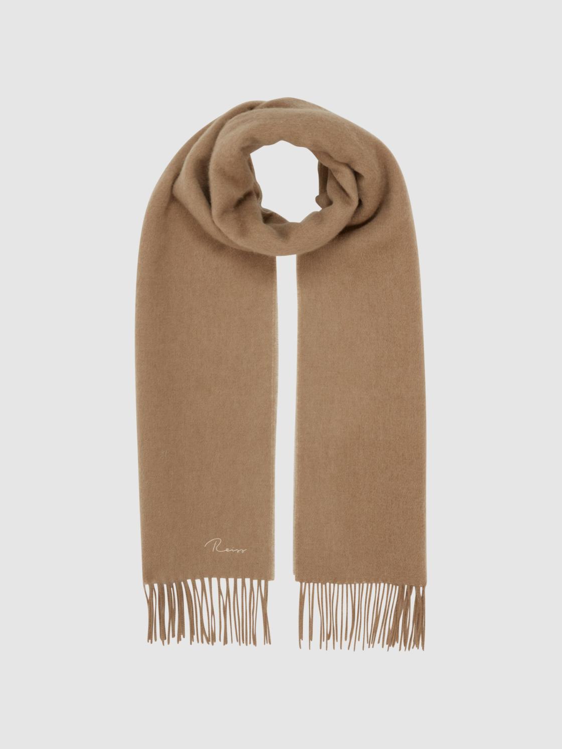 Reiss Scarves, Hats &amp; Gloves | Picton Cashmere Blend Scarf Camel - Men