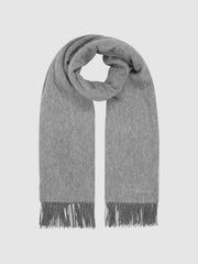 Reiss Scarves, Hats &amp; Gloves | Picton Cashmere Blend Scarf Soft Grey - Women