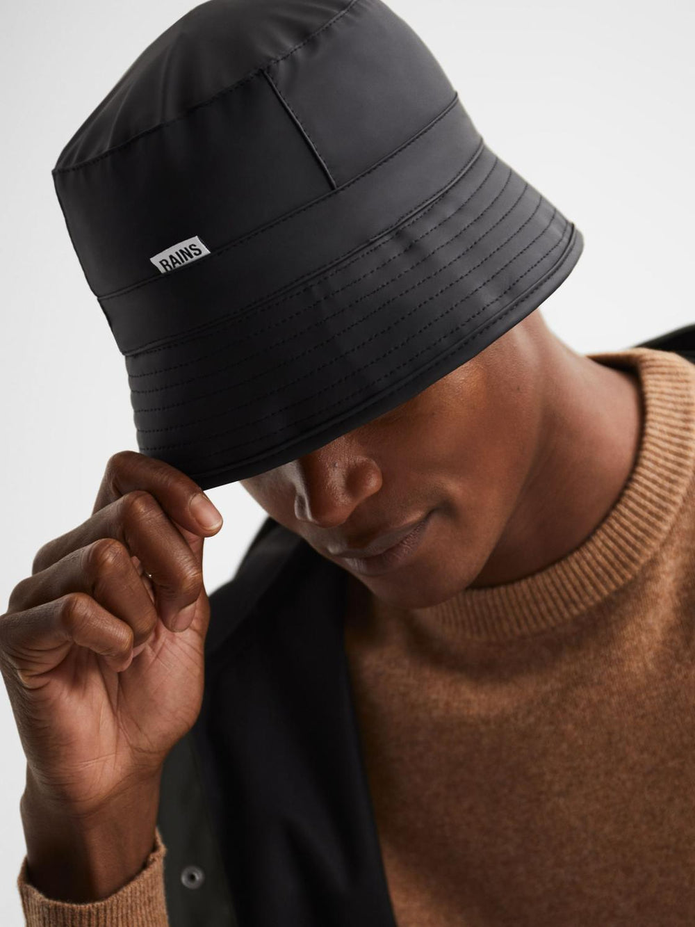 Reiss Scarves, Hats &amp; Gloves | Rains Bucket Hat Black - Men