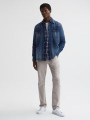 Reiss Shirts | Abraham Paige Denim Long Sleeve Shirt Kyson - Men