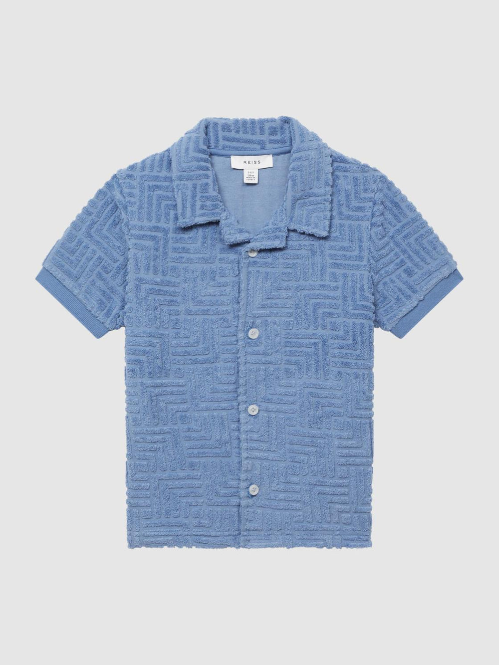 Reiss Shirts | Algarve Terry Towelling Shirt Airforce Blue - Children