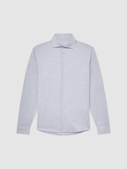 Reiss Shirts | Belief Slim Fit Flannel Shirt Grey Melange - Men
