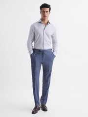 Reiss Shirts | Belief Slim Fit Flannel Shirt Grey Melange - Men