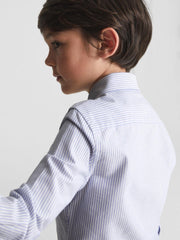 Reiss Shirts | Blackheath Junior Striped Oxford Shirt Blue Stripe - Children