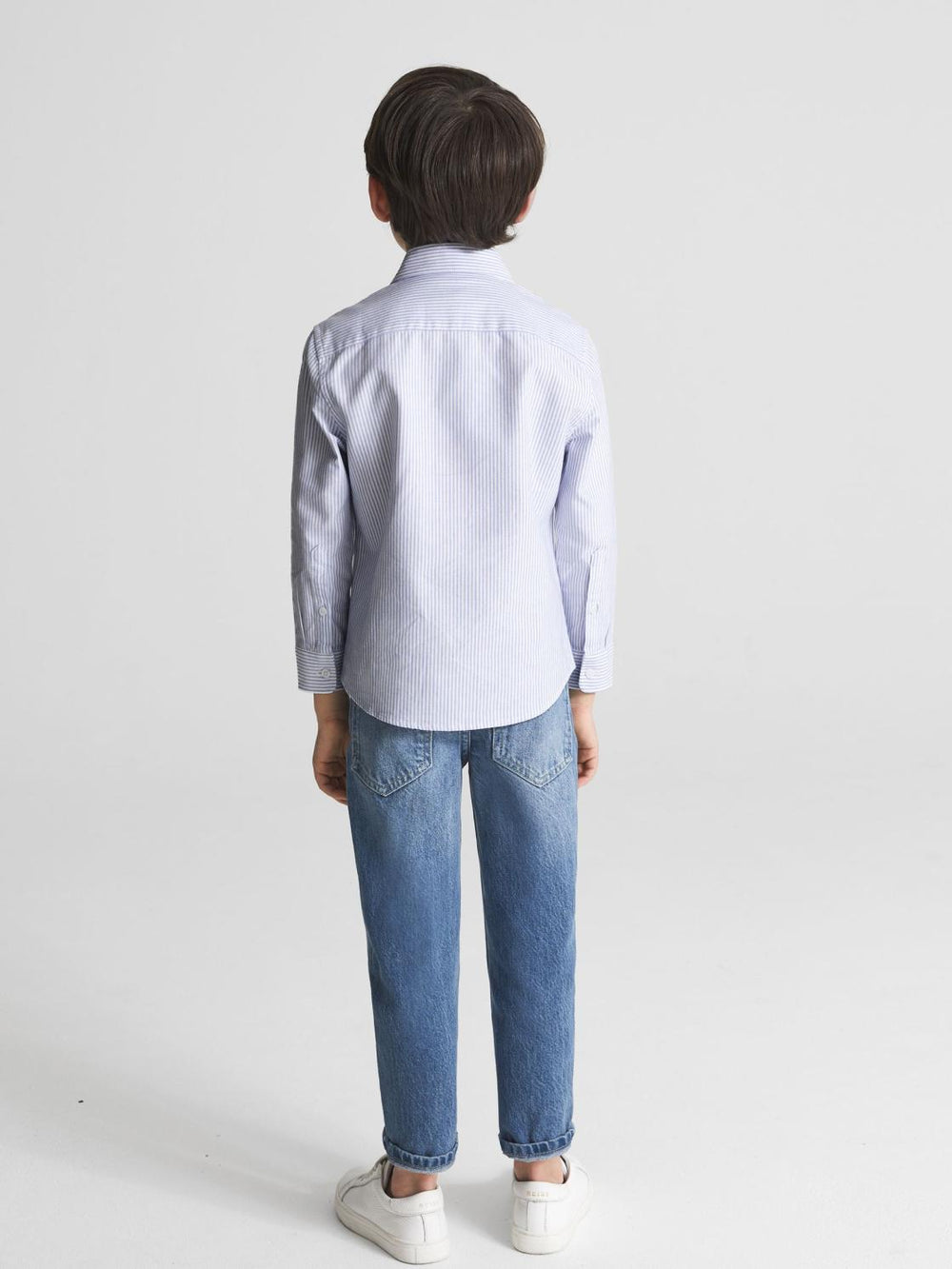 Reiss Shirts | Blackheath Junior Striped Oxford Shirt Blue Stripe - Children