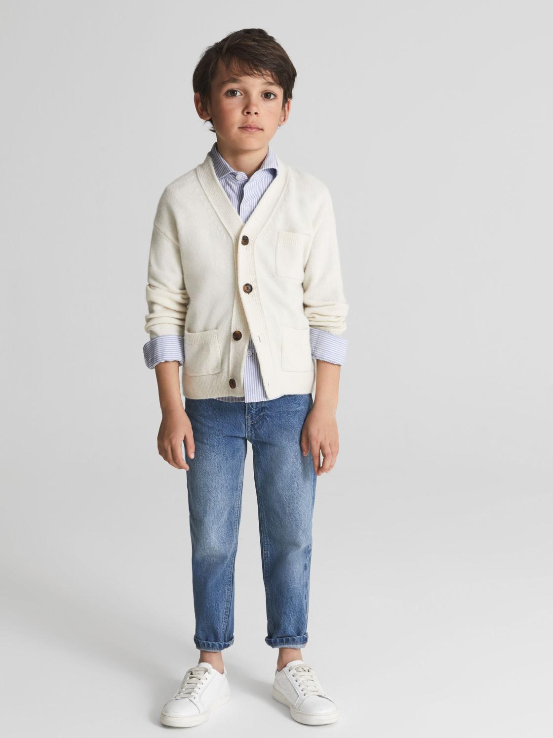 Reiss Shirts | Blackheath Junior Striped Oxford Shirt Blue Stripe - Children