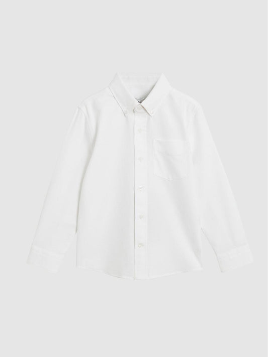 Reiss Shirts | Button Down Oxford Shirt White - Children
