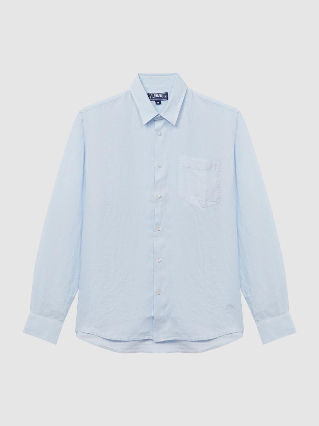 Reiss Shirts | Caroubis Vilebrequin Linen Shirt Navy - Men