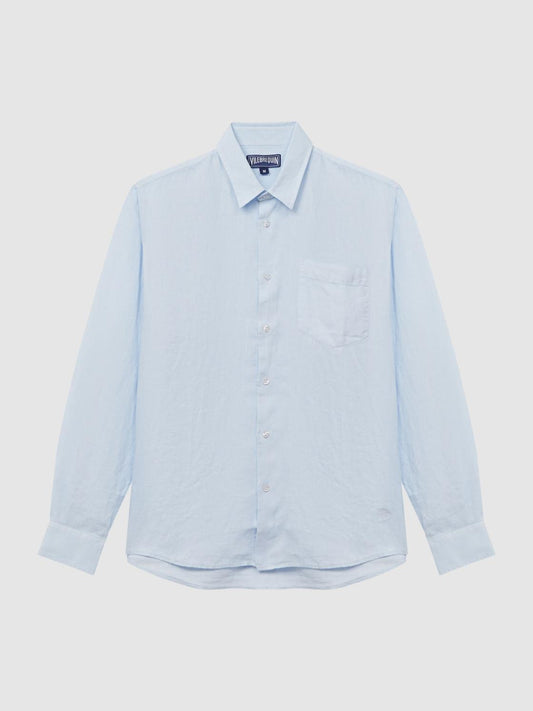 Reiss Shirts | Caroubis Vilebrequin Linen Shirt Navy - Men
