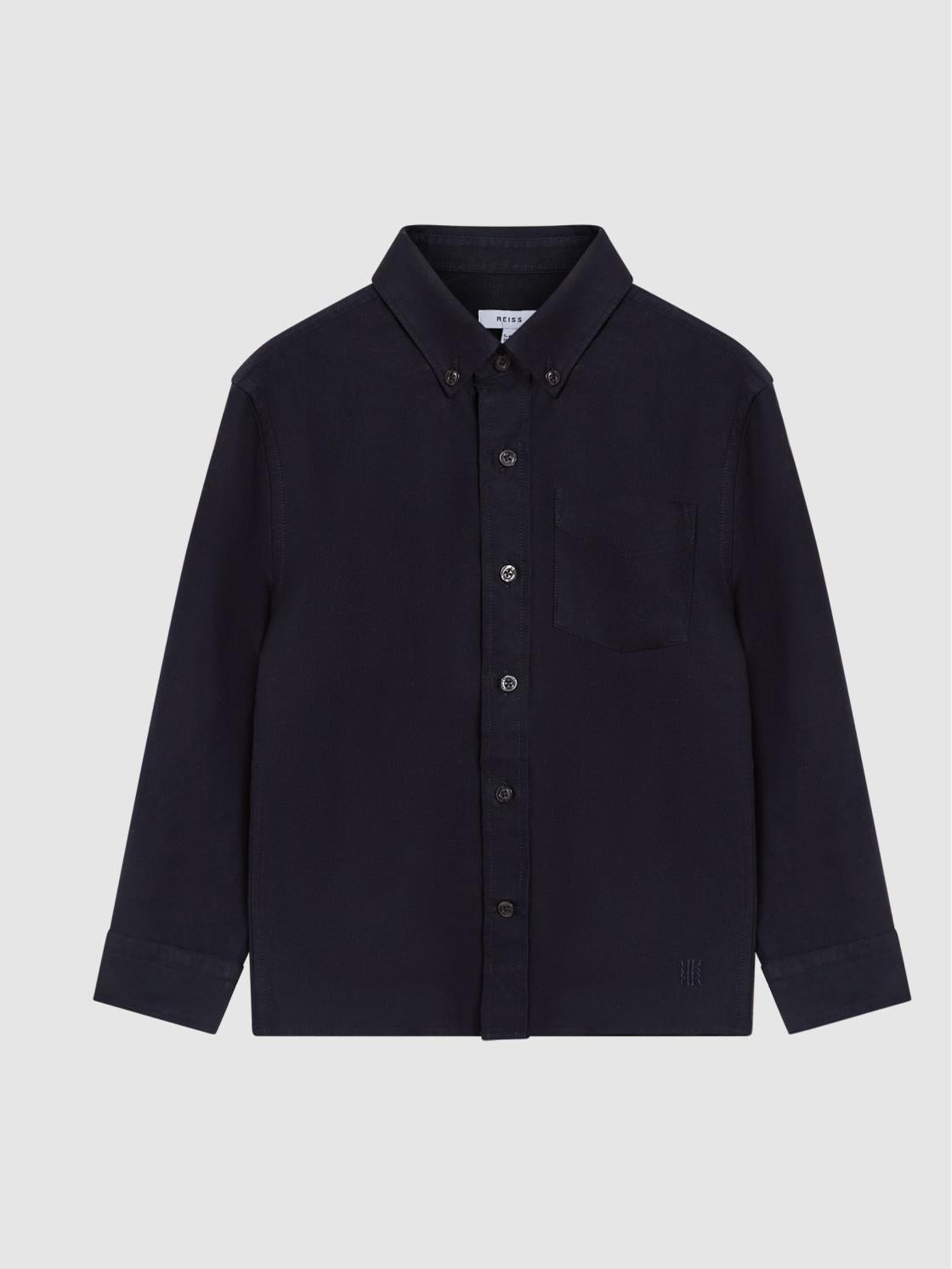 Reiss Shirts | Greenwich Button Down Oxford Shirt Navy - Children
