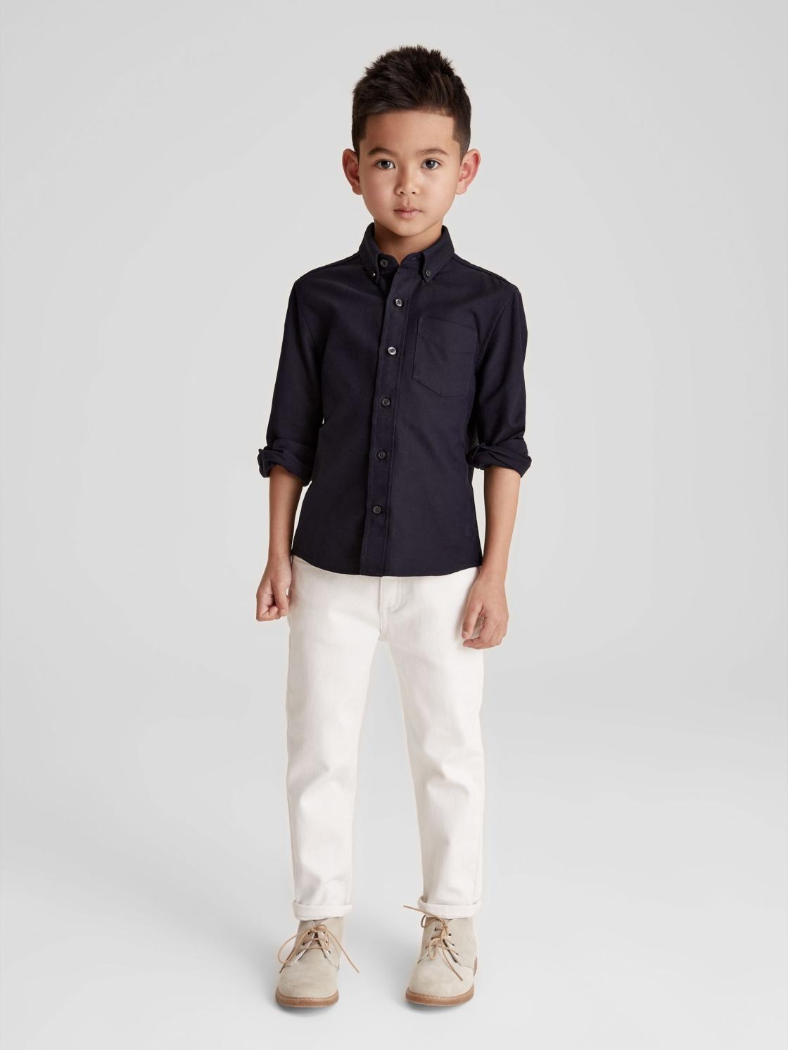 Reiss Shirts | Greenwich Button Down Oxford Shirt Navy - Children