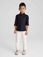 Reiss Shirts | Greenwich Button Down Oxford Shirt Navy - Children