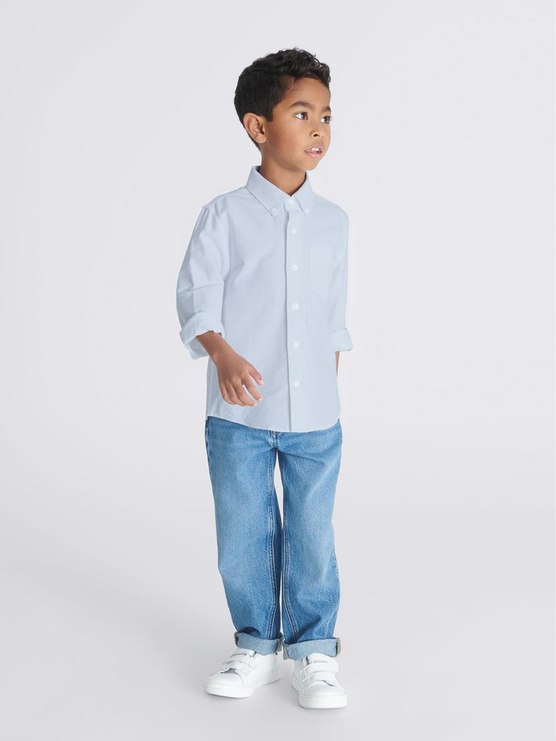Reiss Shirts | Greenwich Button Down Oxford Shirt Soft Blue - Children