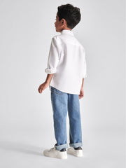 Reiss Shirts | Greenwich Button Down Oxford Shirt Soft Blue - Children