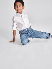 Reiss Shirts | Greenwich Button Down Oxford Shirt Soft Blue - Children