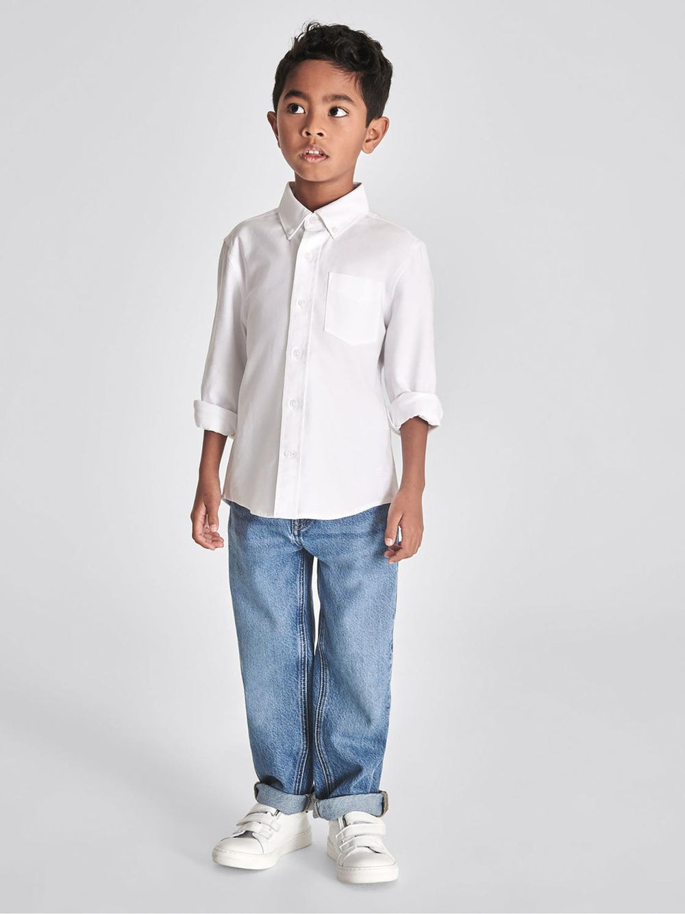 Reiss Shirts | Greenwich Button Down Oxford Shirt White - Children