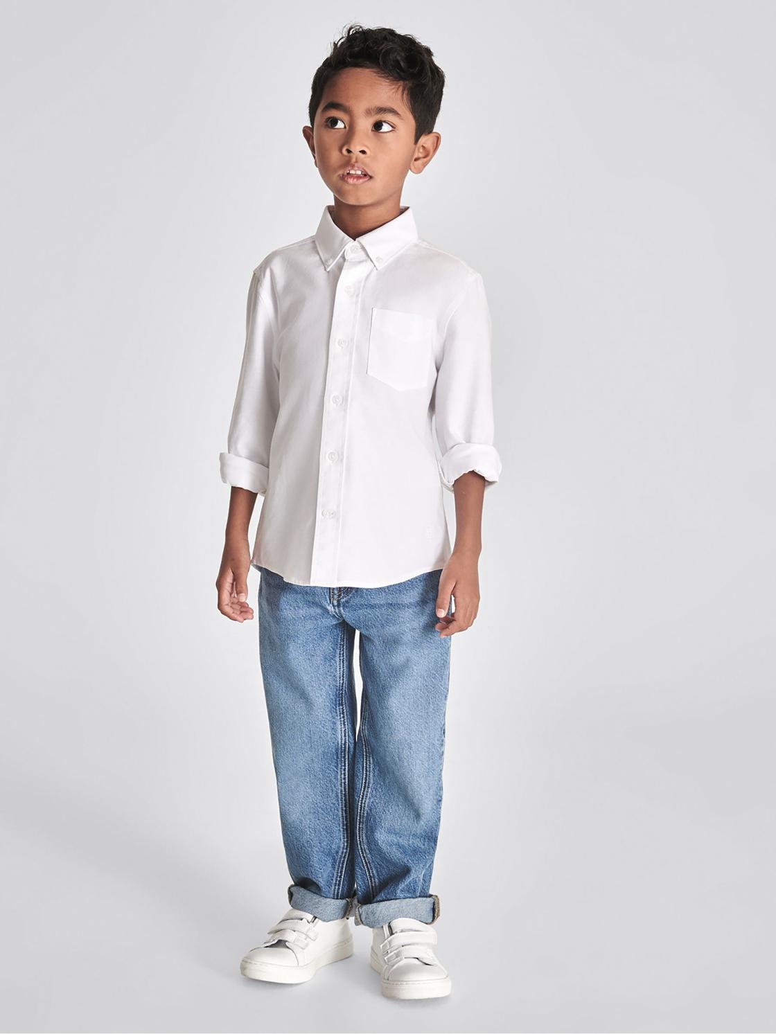 Reiss Shirts | Greenwich Button Down Oxford Shirt White - Children