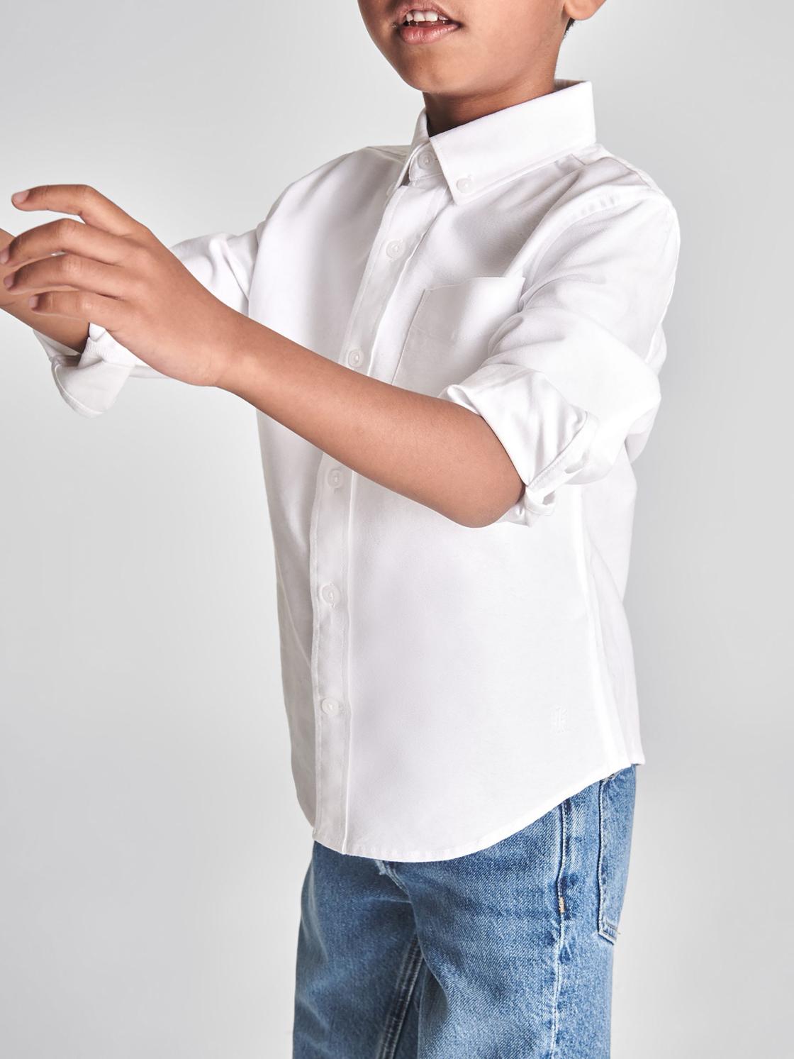 Reiss Shirts | Greenwich Button Down Oxford Shirt White - Children