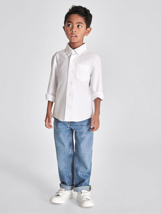 Reiss Shirts | Greenwich Button Down Oxford Shirt White - Children