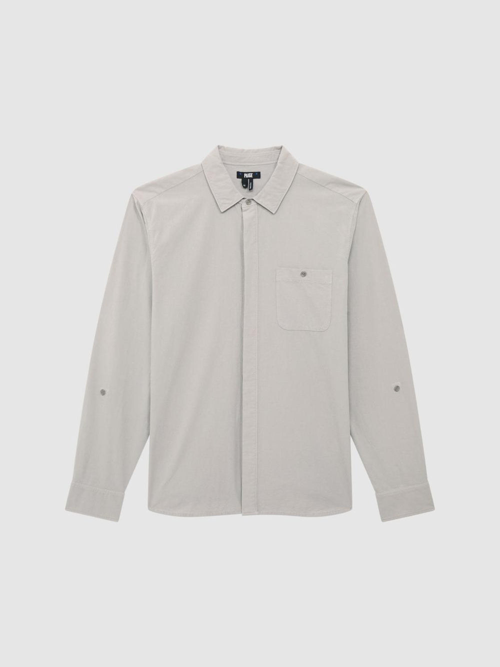 Reiss Shirts | Gregory Paige Long Sleeve Cotton Shirt Weathered Stone - Men
