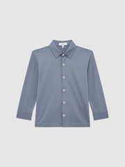Reiss Shirts | Hendon Cotton Shirt Airforce Blue - Children