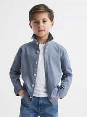 Reiss Shirts | Hendon Cotton Shirt Airforce Blue - Children