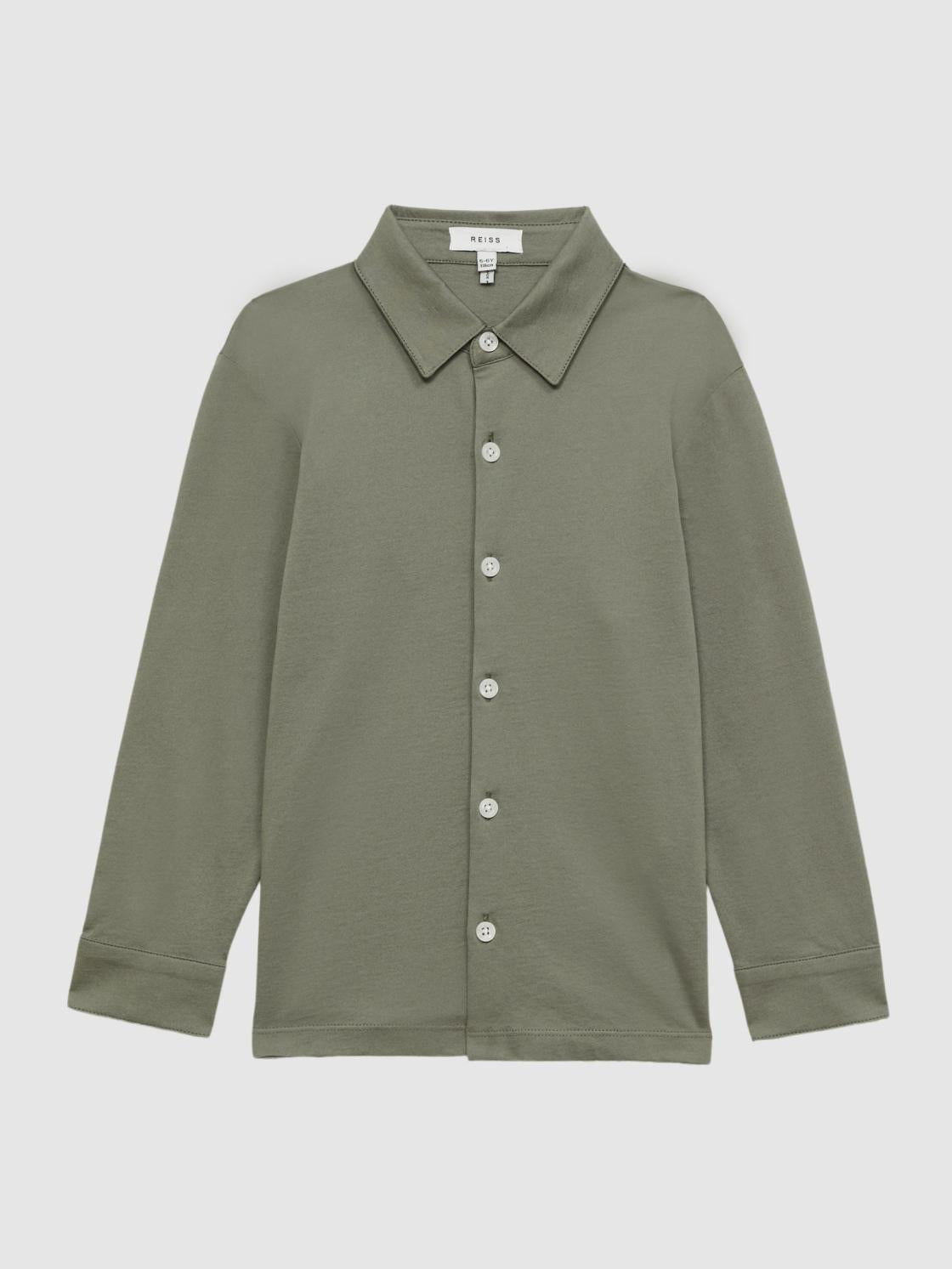 Reiss Shirts | Hendon Cotton Shirt Sage - Children