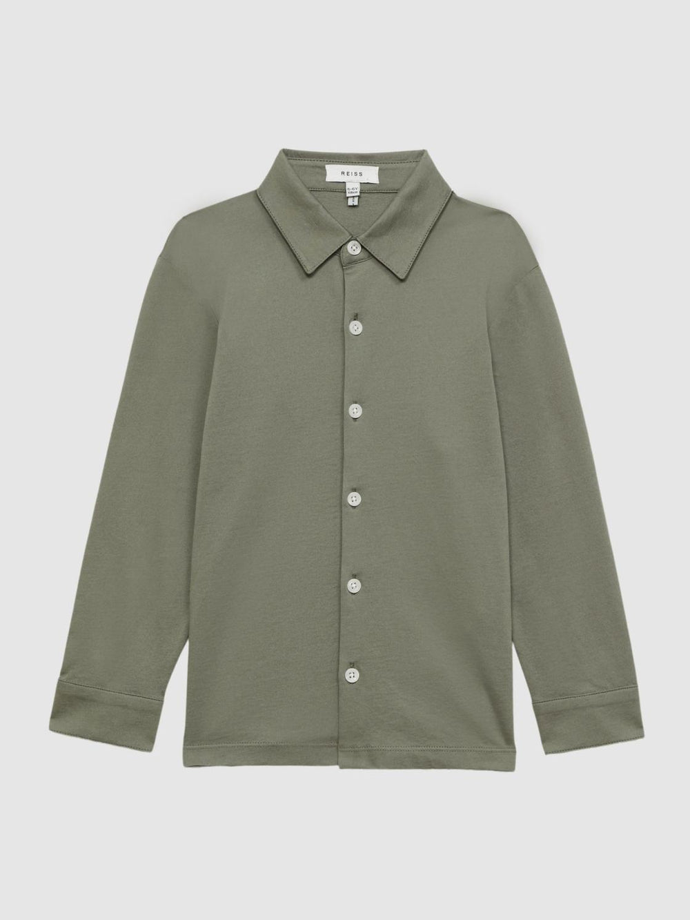 Reiss Shirts | Hendon Cotton Shirt Sage - Children