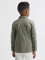 Reiss Shirts | Hendon Cotton Shirt Sage - Children