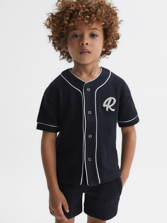 Reiss Shirts | Jonny Textured Collarless Shirt Ecru - Children