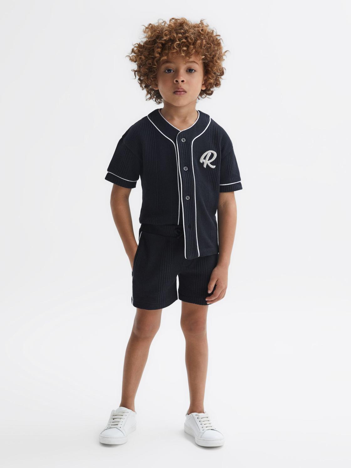 Reiss Shirts | Jonny Textured Collarless Shirt Ecru - Children