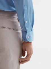 Reiss Shirts | Nate Cutaway Collar Jersey Slim Fit Shirt Navy - Men