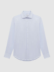 Reiss Shirts | Premote Slim Fit Cotton Cutaway Collar Shirt Soft Blue - Men