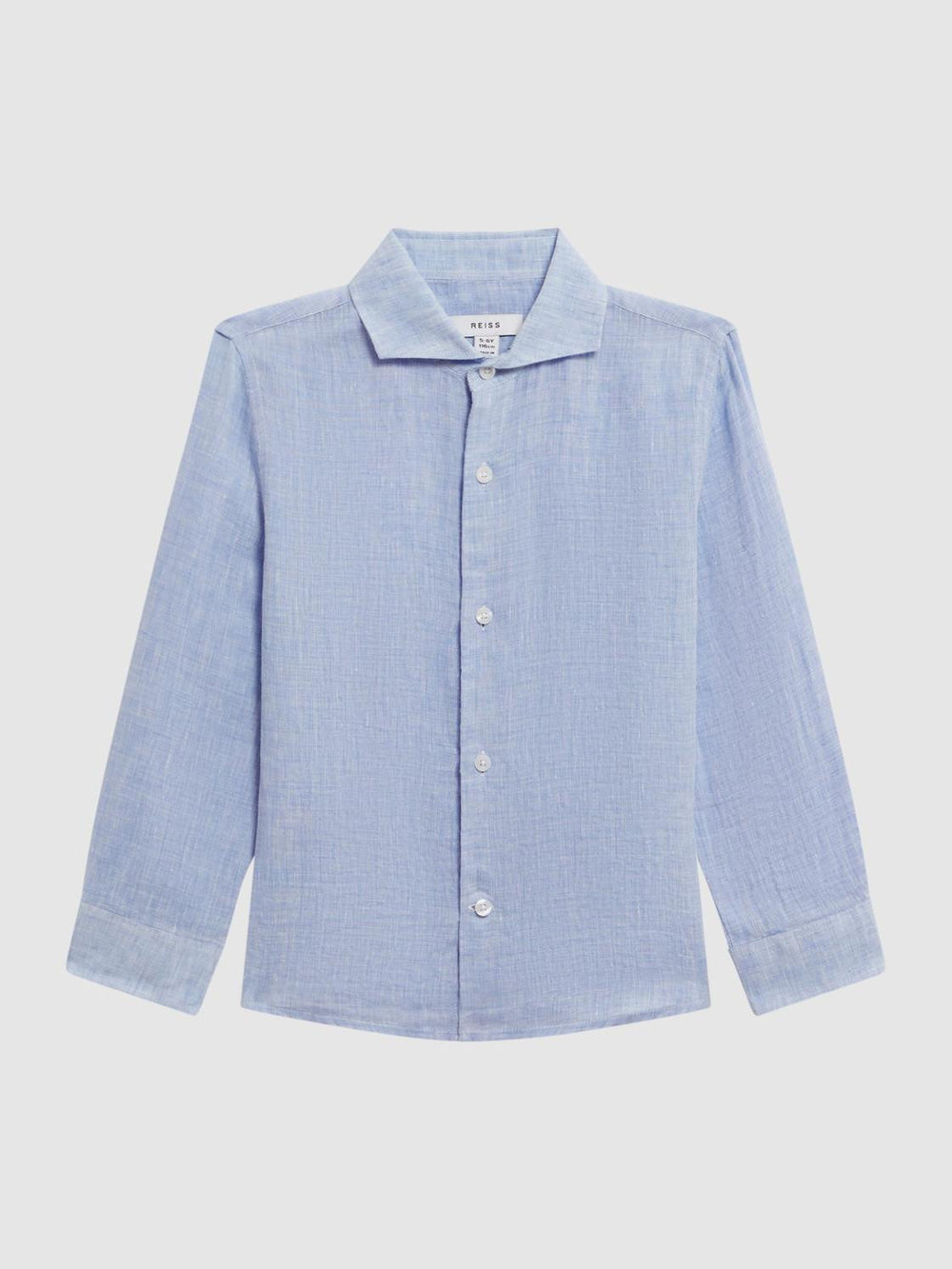 Reiss Shirts | Ruban Linen Regular Fit Shirt Soft Blue - Children