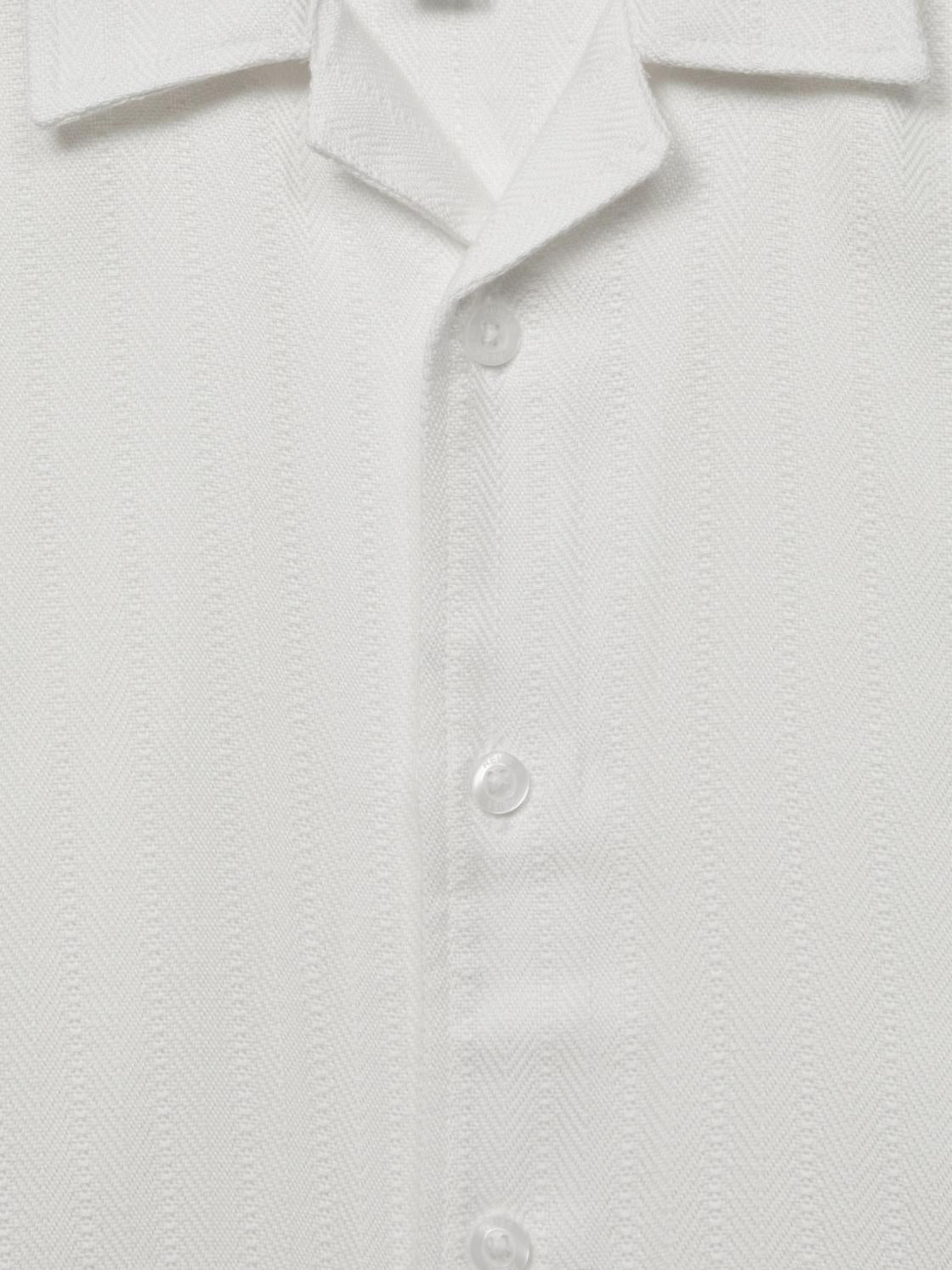 Reiss Shirts | Vitus Cuban Collar Ribbed Polo Ecru - Children