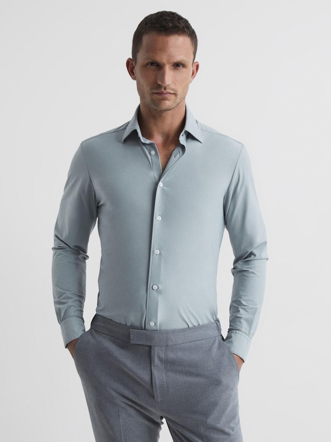 Reiss Shirts | Voyager Travel Shirt Ice - Men