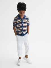 Reiss Shirts | Whiteley Cuban Collar Printed Shirt Multi - Children