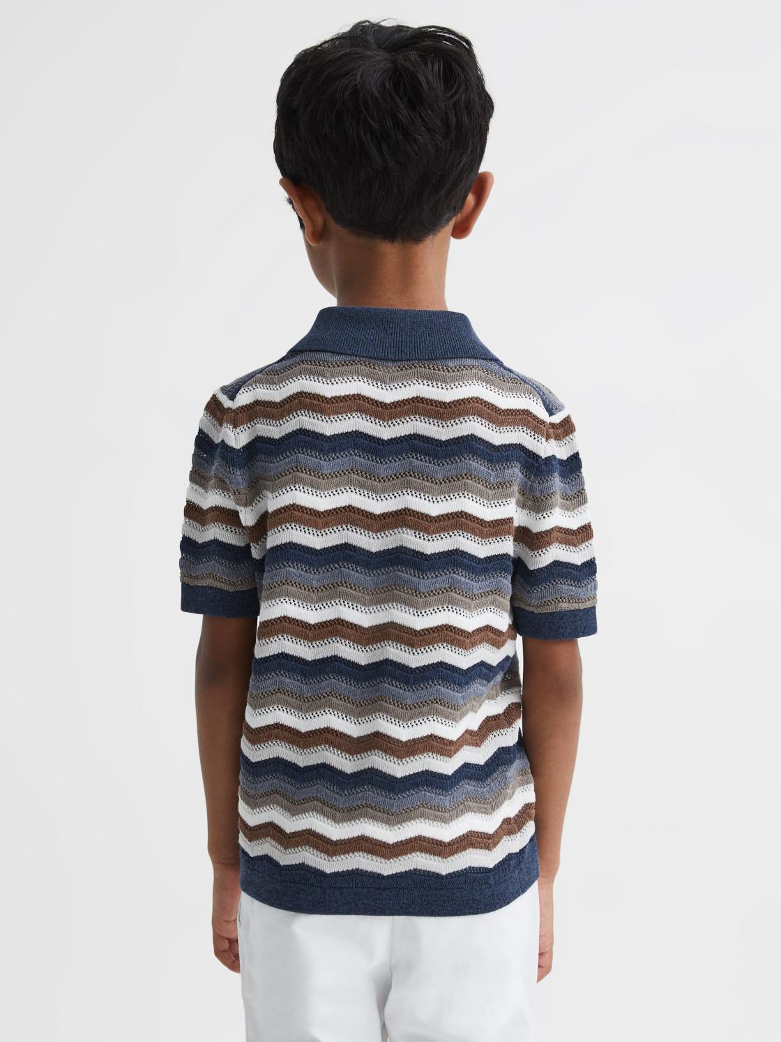 Reiss Shirts | Whiteley Cuban Collar Printed Shirt Multi - Children