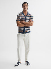 Reiss Shirts | Whiteley Cuban Collar Printed Shirt Multi - Men