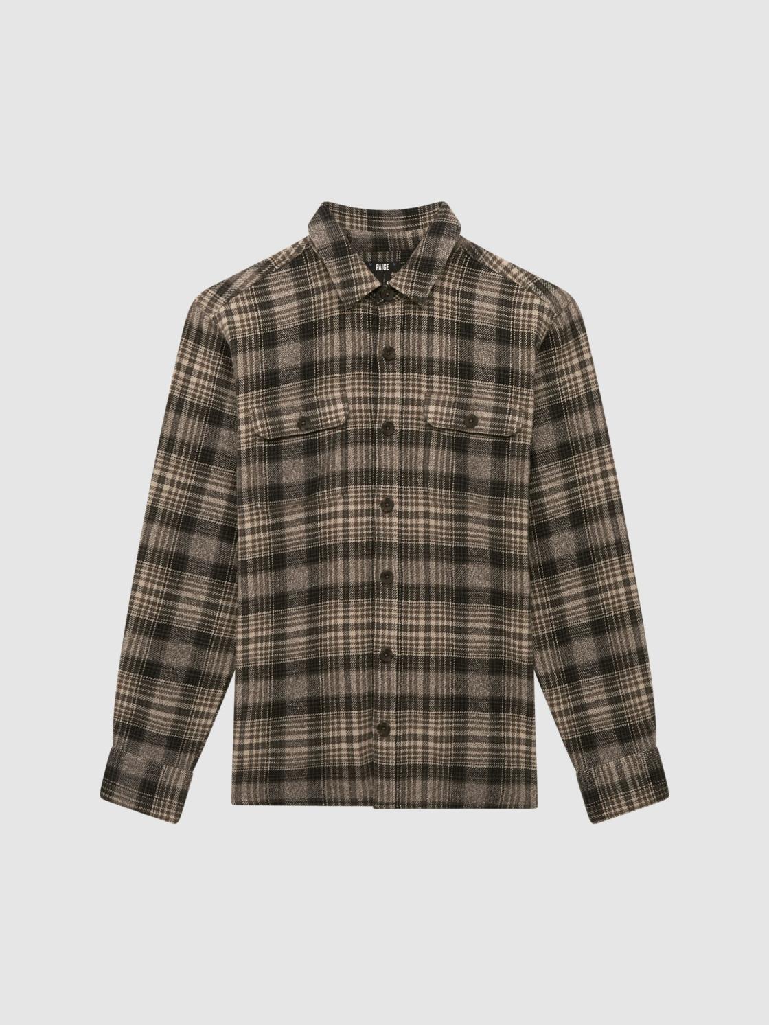 Reiss Shirts | Wilbur Paige Cotton Checked Overshirt Dark Hilside - Men