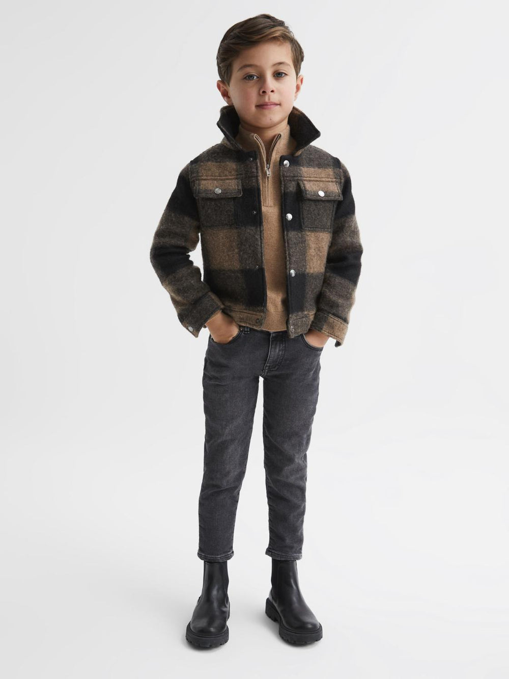 Reiss Shirts | Zeus Shirt Dark Camel - Children