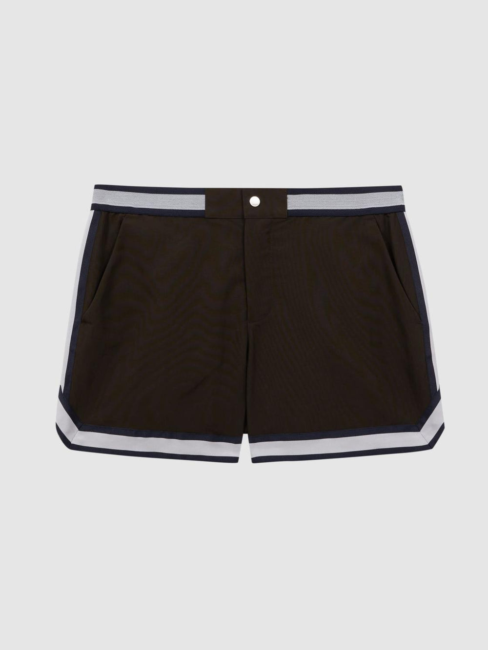 Reiss Shorts | Baller Reiss | Ché Elasticated Waist Contrast Swim Shorts Chocolate/navy - Men